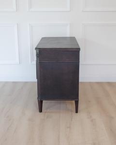 Swedish Gustavian Style Black Painted Chest of Drawers circa 1900 1910 - 4791420