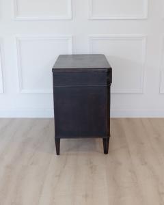 Swedish Gustavian Style Black Painted Chest of Drawers circa 1900 1910 - 4791422