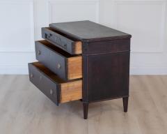 Swedish Gustavian Style Black Painted Chest of Drawers circa 1900 1910 - 4791427
