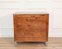 Swedish Gustavian Style Blue Chest of Drawers with Faux Marble Top 1890 1899 - 4437798