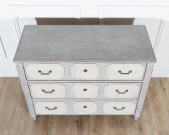 Swedish Gustavian Style Chest of Drawers in Two Shades of Grey Circa 1880 - 4381037