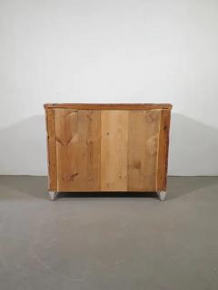 Swedish Gustavian Style Gray Painted Three Drawer Chest with Carved Panels - 3599361