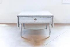 Swedish Gustavian Style Painted Coffee Table with Drop Leaves 20th Century - 3722292