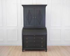 Swedish Gustavian Style Roll Top Secretary Cabinet - 4737117