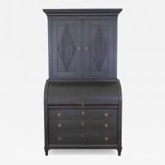 Swedish Gustavian Style Roll Top Secretary Cabinet - 4738844