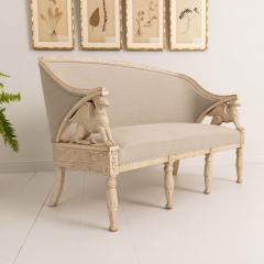 Swedish Gustavian Style Sofa with Griffin Carvings in Original Paint - 3535228