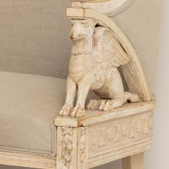Swedish Gustavian Style Sofa with Griffin Carvings in Original Paint - 3535236