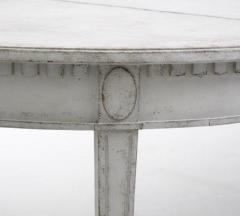 Swedish Gustavian Style Three Leaf Extension Dining Table With Carved Apron - 977406