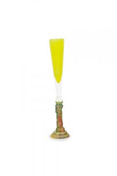 Swedish Kosta Boda Yellow Champagne Glass - 4676075