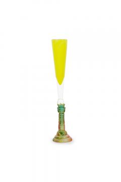 Swedish Kosta Boda Yellow Champagne Glass - 4676076