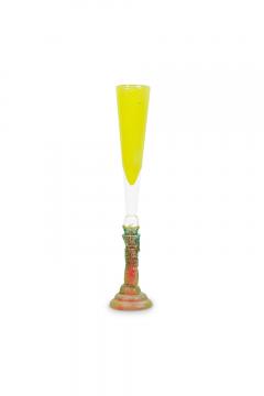 Swedish Kosta Boda Yellow Champagne Glass - 4676077