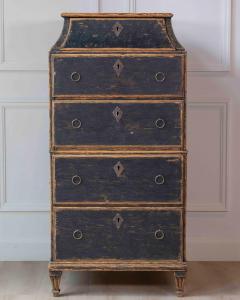 Swedish Late 18th Century Painted Captains Chest - 4571773