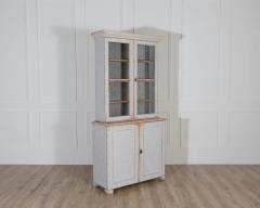 Swedish Late 19th Century Painted Bookcase with Glass Doors - 4313757