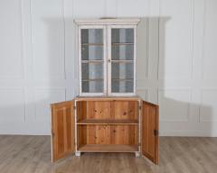 Swedish Late 19th Century Painted Bookcase with Glass Doors - 4313763
