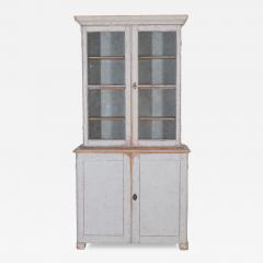 Swedish Late 19th Century Painted Bookcase with Glass Doors - 4319465