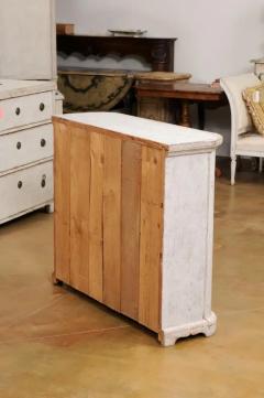 Swedish Late Gustavian Period 1820s Painted Buffet with Carved Reeded Doors - 3544758
