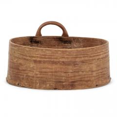 Swedish Light Color Pine and Bentwood Box with Handle - 3311808