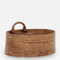 Swedish Light Color Pine and Bentwood Box with Handle - 3315902