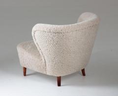 Swedish Lounge Chairs in Sheepskin by G sta Jonsson 1940s - 1637143