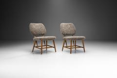 Swedish Mid Century Easy Chairs with Sheepskin Sweden 1950s - 2414139