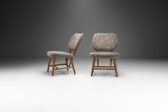 Swedish Mid Century Easy Chairs with Sheepskin Sweden 1950s - 2414140