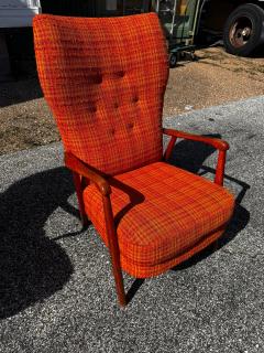 Swedish Mid Century High Back Tufted Lounge Chair - 4519037