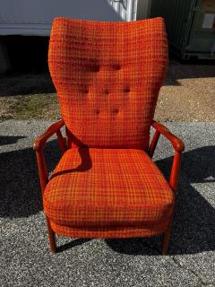 Swedish Mid Century High Back Tufted Lounge Chair - 4519153