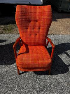 Swedish Mid Century High Back Tufted Lounge Chair - 4519160