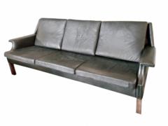 Swedish Mid Century Leather Sofa - 1311357