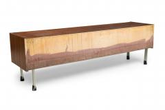 Swedish Mid Century Mahogany and Chrome Low Console - 4161837