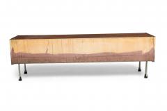 Swedish Mid Century Mahogany and Chrome Low Console - 4161838