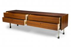 Swedish Mid Century Mahogany and Chrome Low Console - 4161841