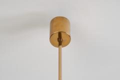 Swedish Mid Century Modern Brass 9 armed Chandelier Sweden ca 1960s - 3001508