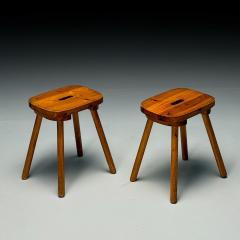 Swedish Mid Century Modern Occasional Stools Pine Sweden 1970s - 3936830