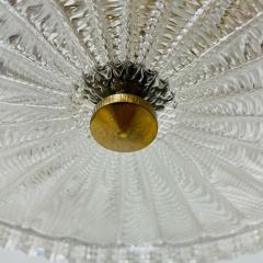 Swedish Mid Century Modern Pendant Chandelier Glass and Brass Carl Fagerlund - 3085808