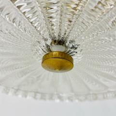 Swedish Mid Century Modern Pendant Chandelier Glass and Brass Carl Fagerlund - 3085809