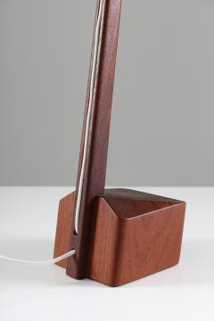 Swedish Midcentury Table Lamp in Acrylic and Teak 1950s - 959611