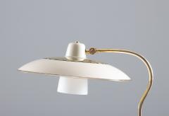 Swedish Midcentury Table Lamp in Brass Glass and Wood 1940s - 1247595