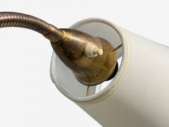 Swedish Modern Adjustable Floor Lamp Wood Brass Sweden 1960s - 4544268