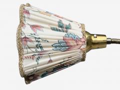 Swedish Modern Adjustable Floor Lamp Wood Metal Fabric Sweden 1950s - 4461553