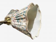 Swedish Modern Adjustable Floor Lamp Wood Metal Fabric Sweden 1950s - 4461554