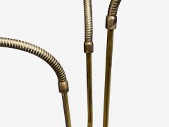 Swedish Modern Adjustable Floor Lamp Wood Metal Fabric Sweden 1950s - 4461557