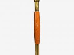 Swedish Modern Adjustable Floor Lamp Wood Metal Fabric Sweden 1950s - 4461559