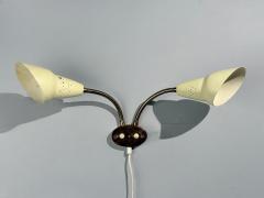 Swedish Modern Adjustable Wall Light Brass Lacquered Metal Sweden 1950s - 4605675