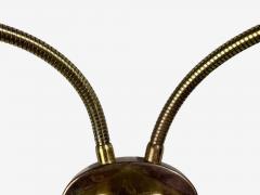Swedish Modern Adjustable Wall Light Brass Lacquered Metal Sweden 1950s - 4605680