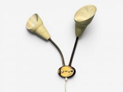 Swedish Modern Adjustable Wall Light Brass Lacquered Metal Sweden 1950s - 4605682