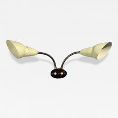 Swedish Modern Adjustable Wall Light Brass Lacquered Metal Sweden 1950s - 4605914