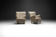 Swedish Modern Armchairs with Curling Arms Sweden 1940s - 2786891