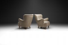 Swedish Modern Armchairs with Curling Arms Sweden 1940s - 2786892