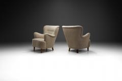 Swedish Modern Armchairs with Curling Arms Sweden 1940s - 2786894